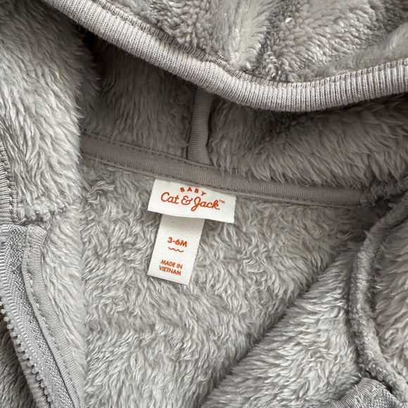 NWOT Cat & Jack Baby Fleece Coat 3-6M - Picture 3 of 4